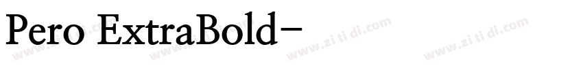 Pero ExtraBold字体转换